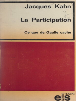cover image of La participation